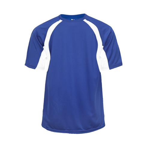 Badger Sport Hook Tee (414400-028004), Color 'Royal/White'